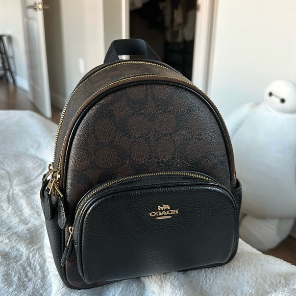 COACH Mini Court Backpack in Signature Canvas - Picture 1 of 13